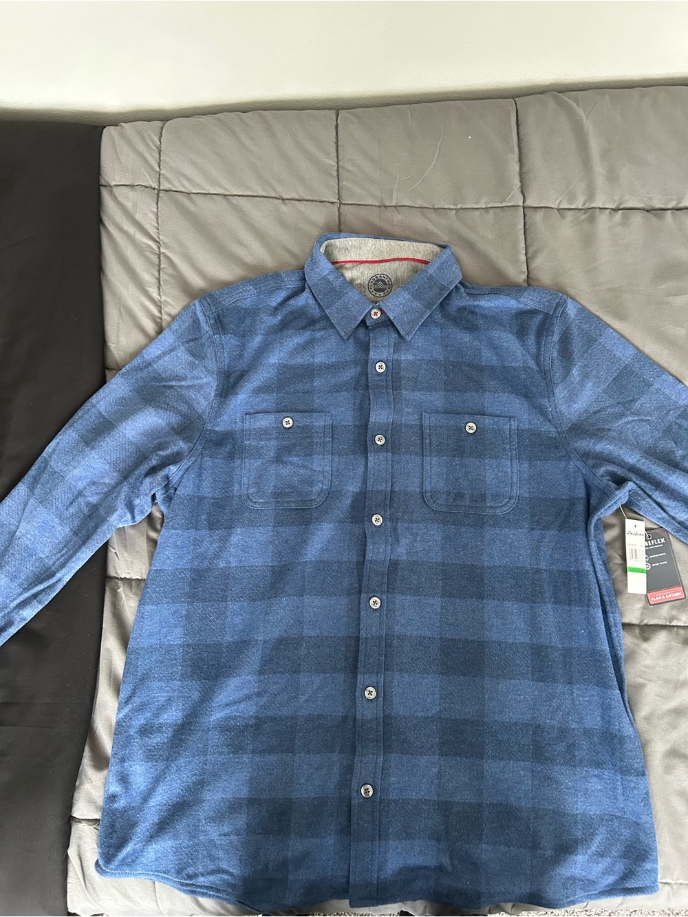 Men's Blue Checked Casual Button-Down Shirt